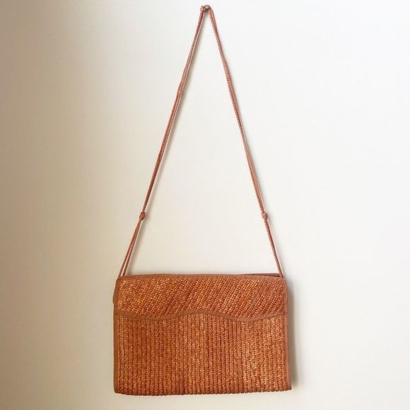 Woven Rectangle Ratan Clutch Purse - Picture 8 of 14